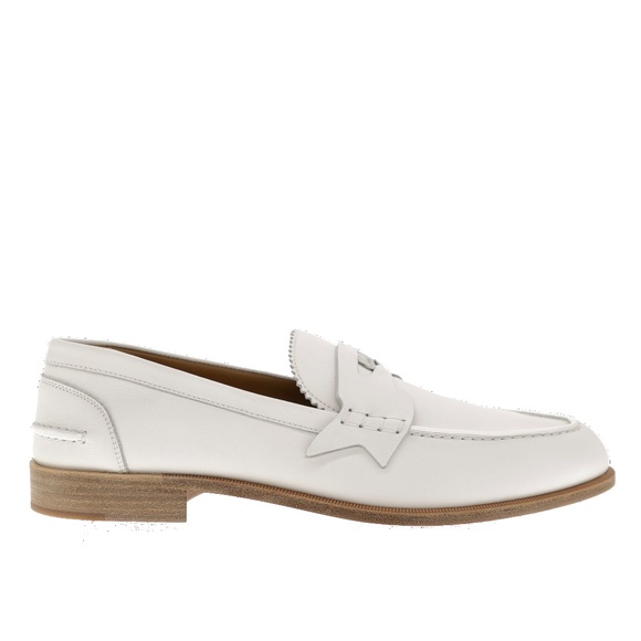 Christian Louboutin Penny Loafer White Leather Size 9 US New main image 4